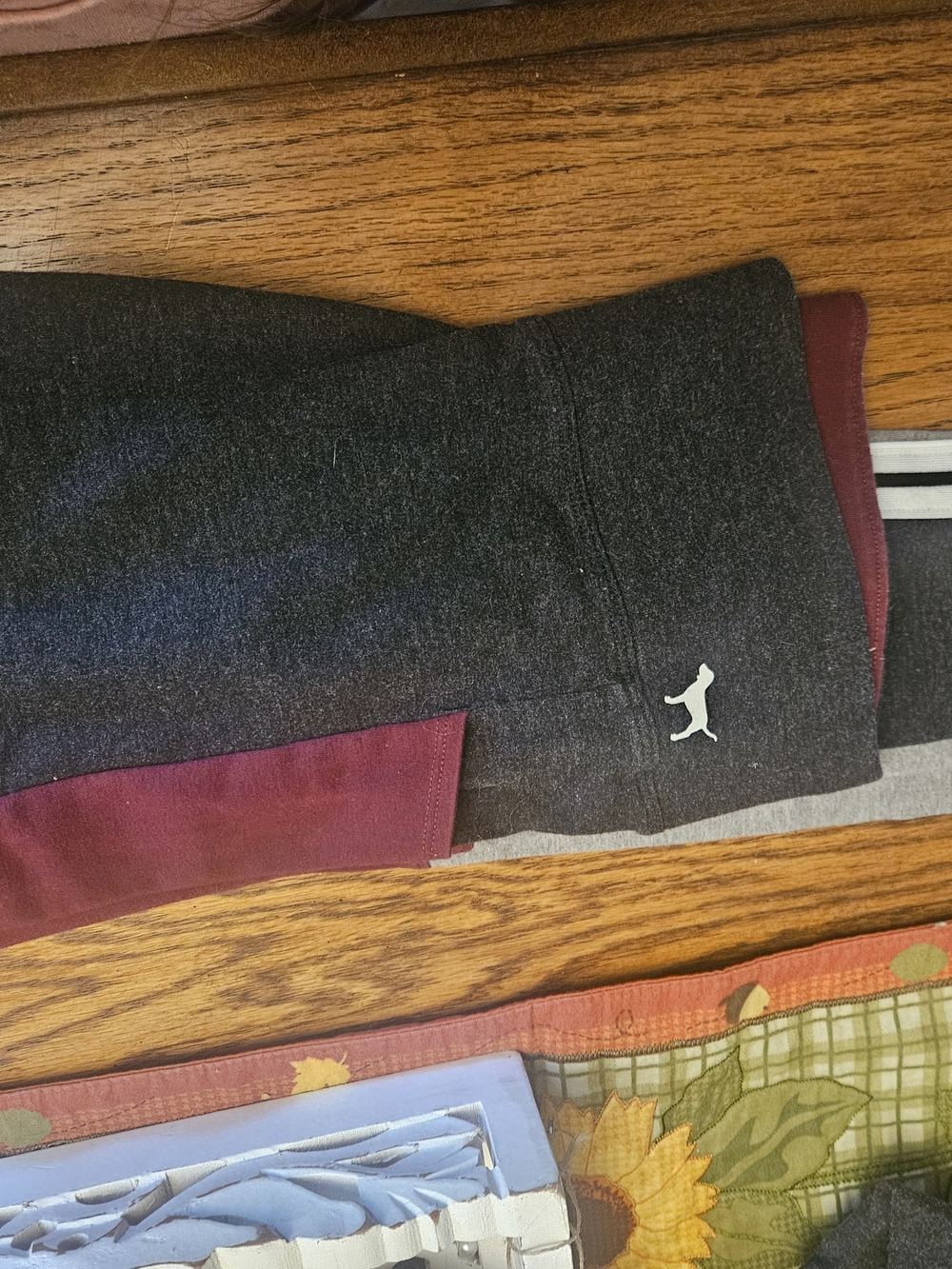 Victoria's Secret Dark Gray & Burgundy Girls' Joggers